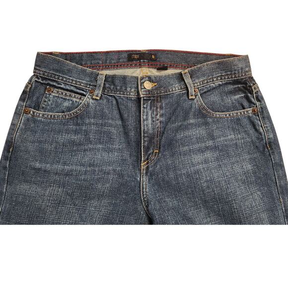 J. Crew Boot Cut High Rise Style 60876 Dark Wash Denim Jeans Women Sz 8 Like New - Picture 3 of 8